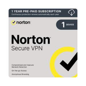 Norton™ Secure VPN Digital Software for 1 Device – 1 Year Subscription