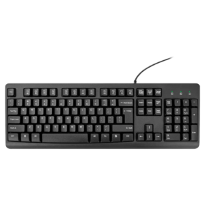 Full-Size Wired Membrane Keyboard – Black